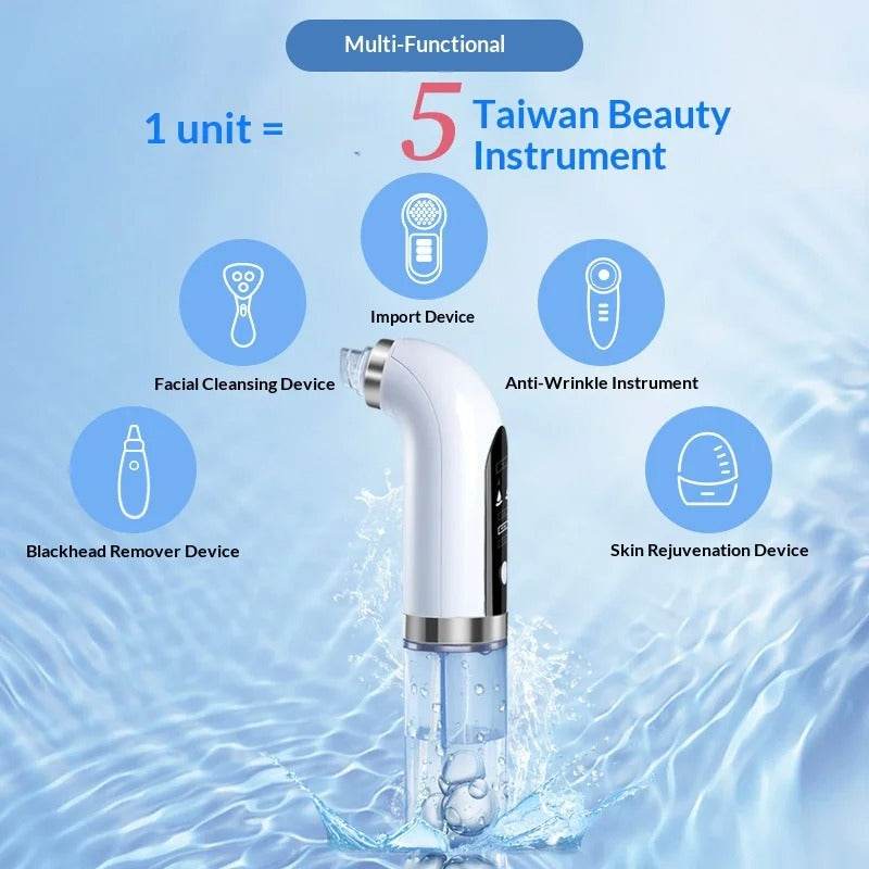 Black Pore Vacuum Cleaner for deep pore cleansing and blackhead removal with micro suction technology