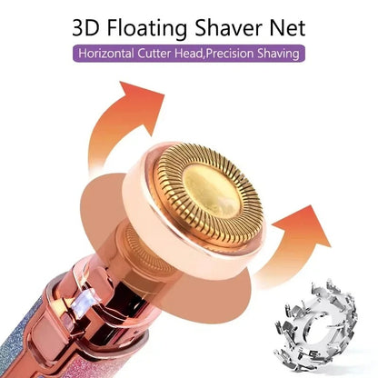 Electric Facial Hair Remover with LED Light