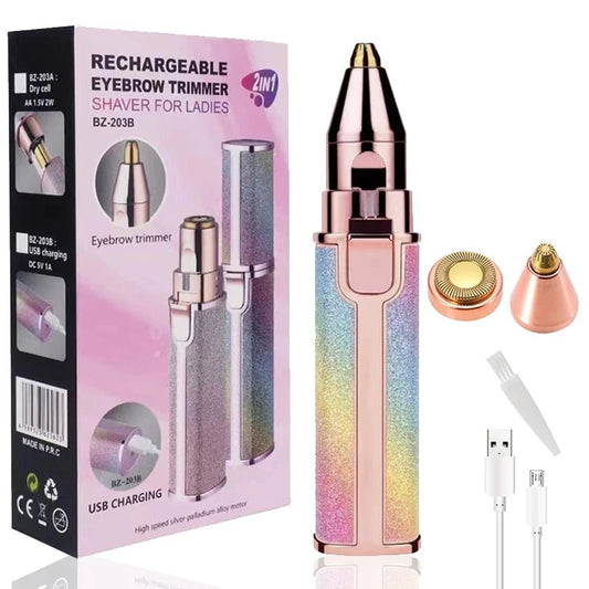 Electric Facial Hair Remover with LED Light